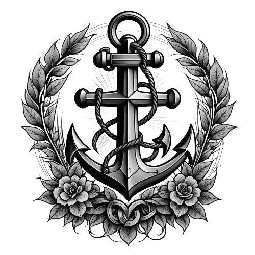 Traditional tattoo style example - anchor design