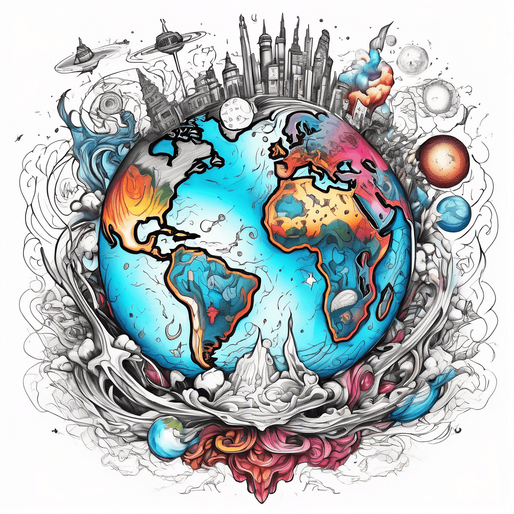 Surreal tattoo concept generated with AI