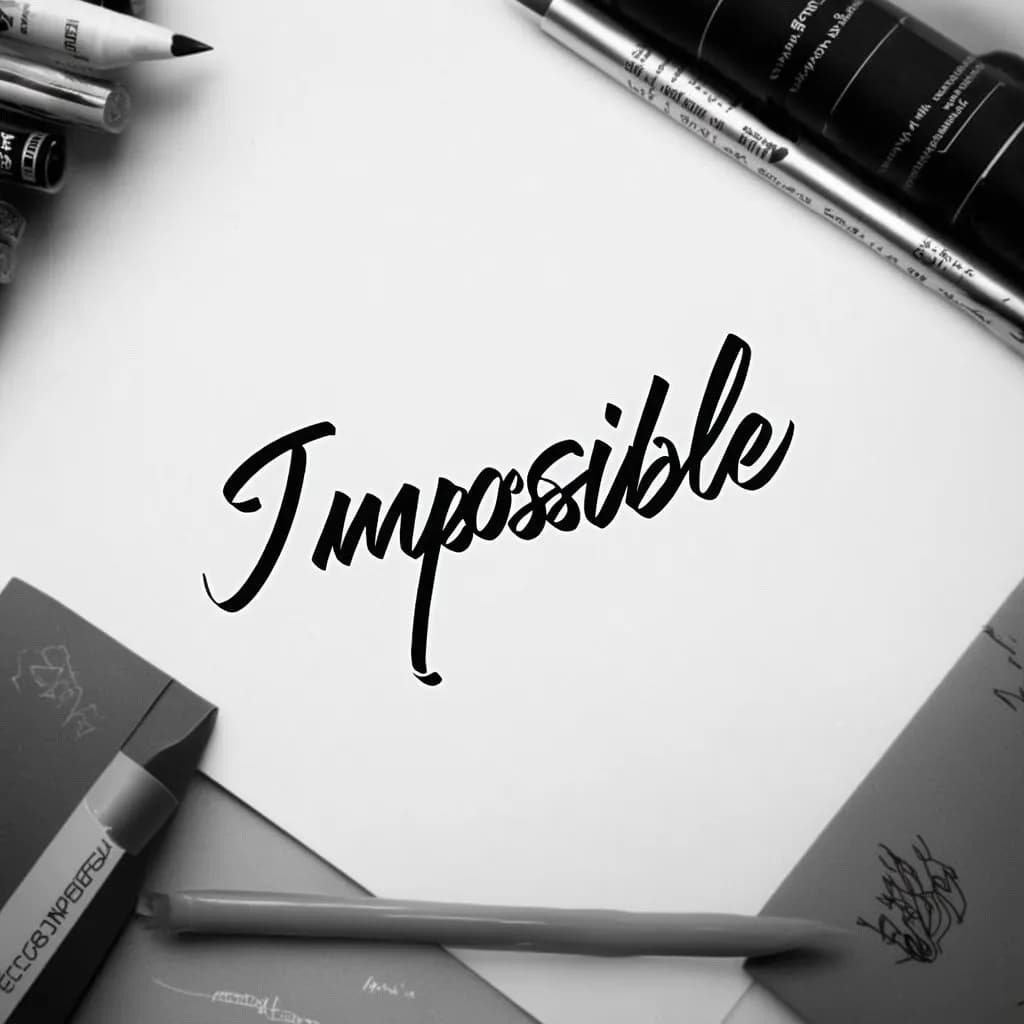Text & lettering tattoo concept generated with AI