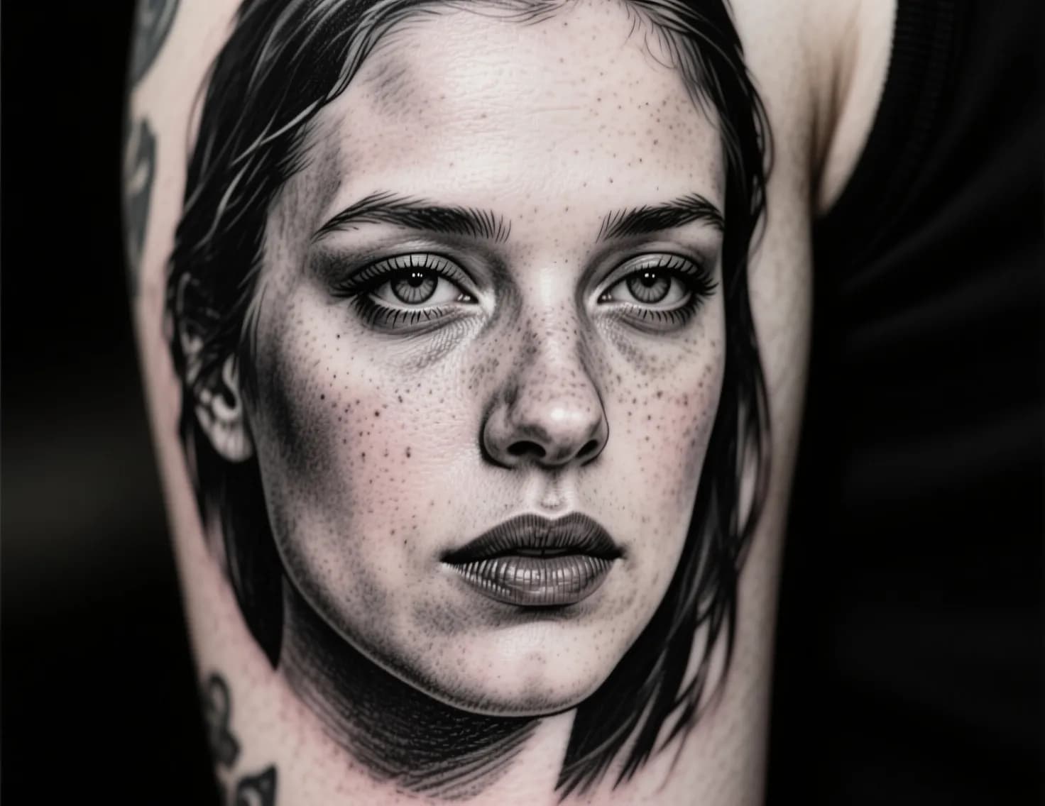 Realistic portrait tattoo example