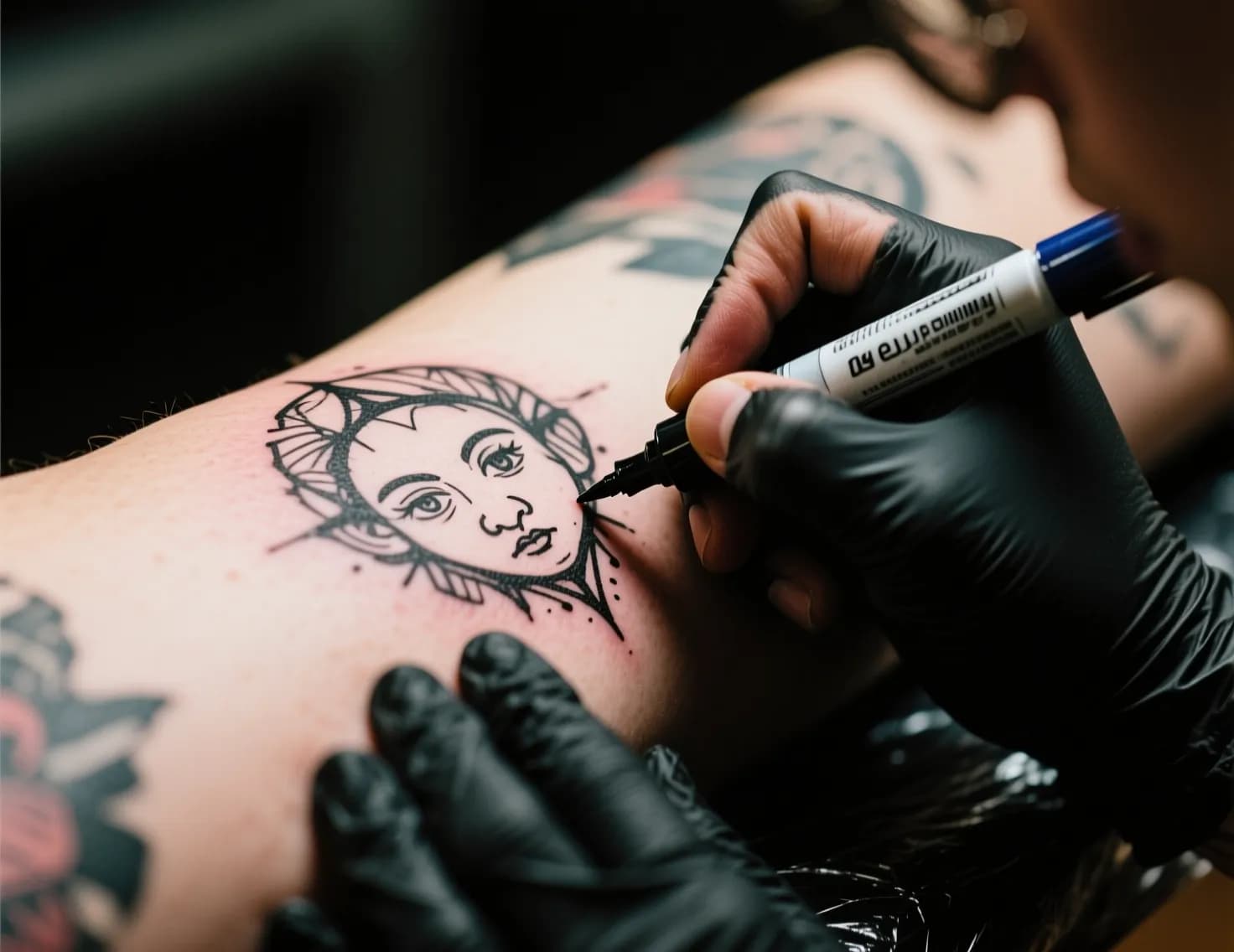 Freehand tattoo process