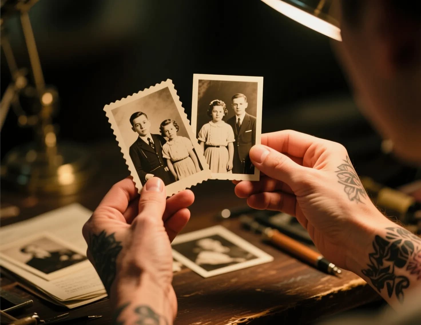 Selecting photos for memorial tattoo