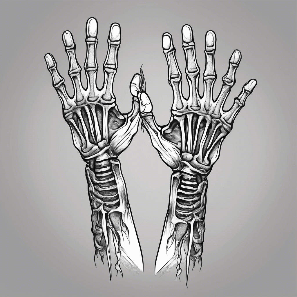 Skeleton hands