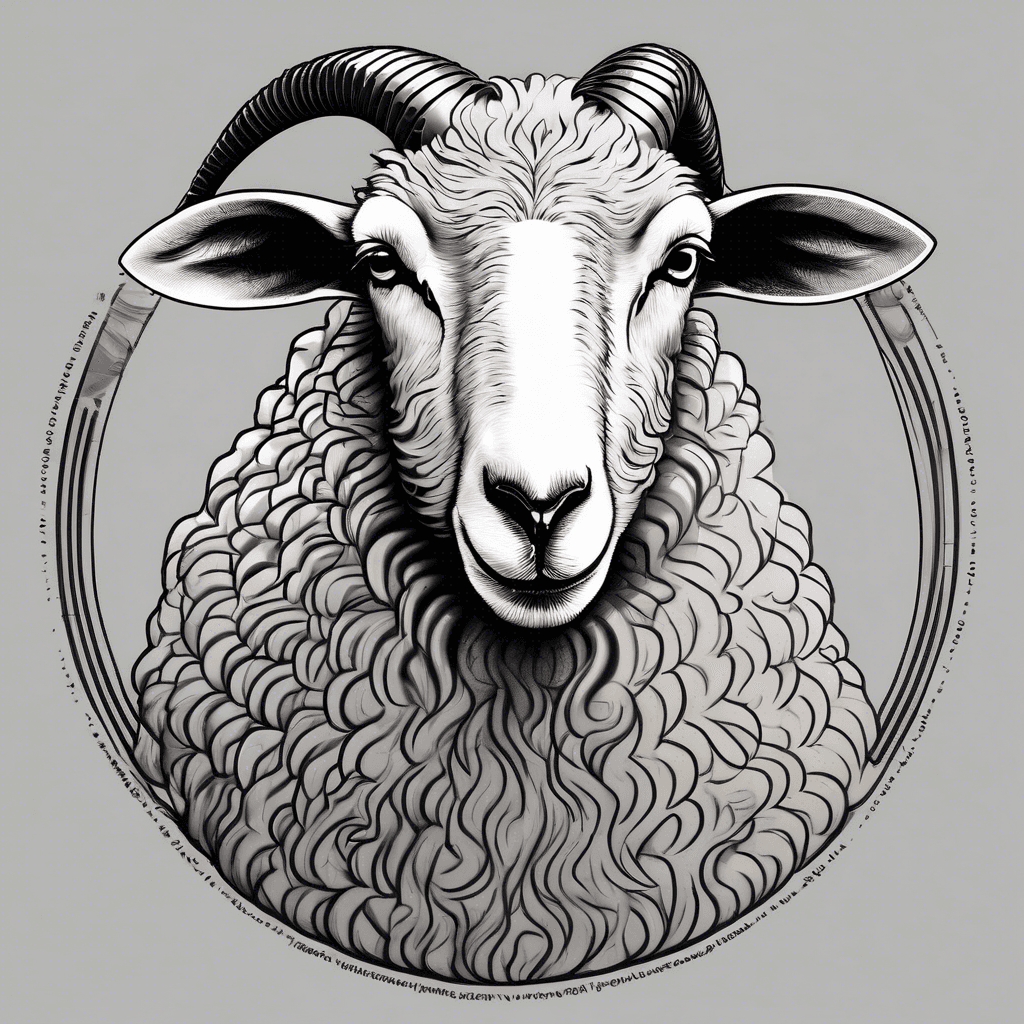 Sheep praying