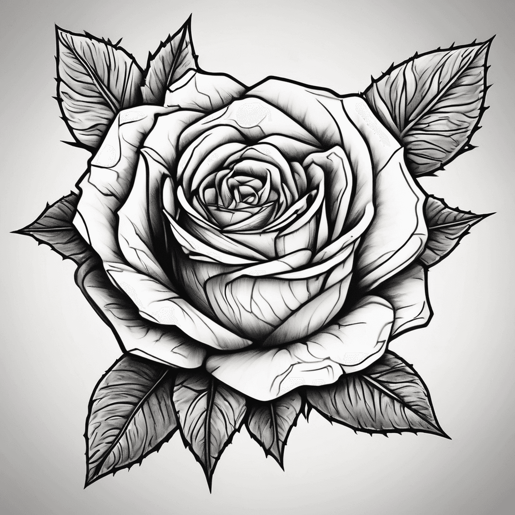 rose with thorns