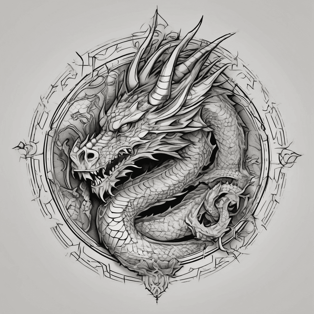 dragon, vegvisir
