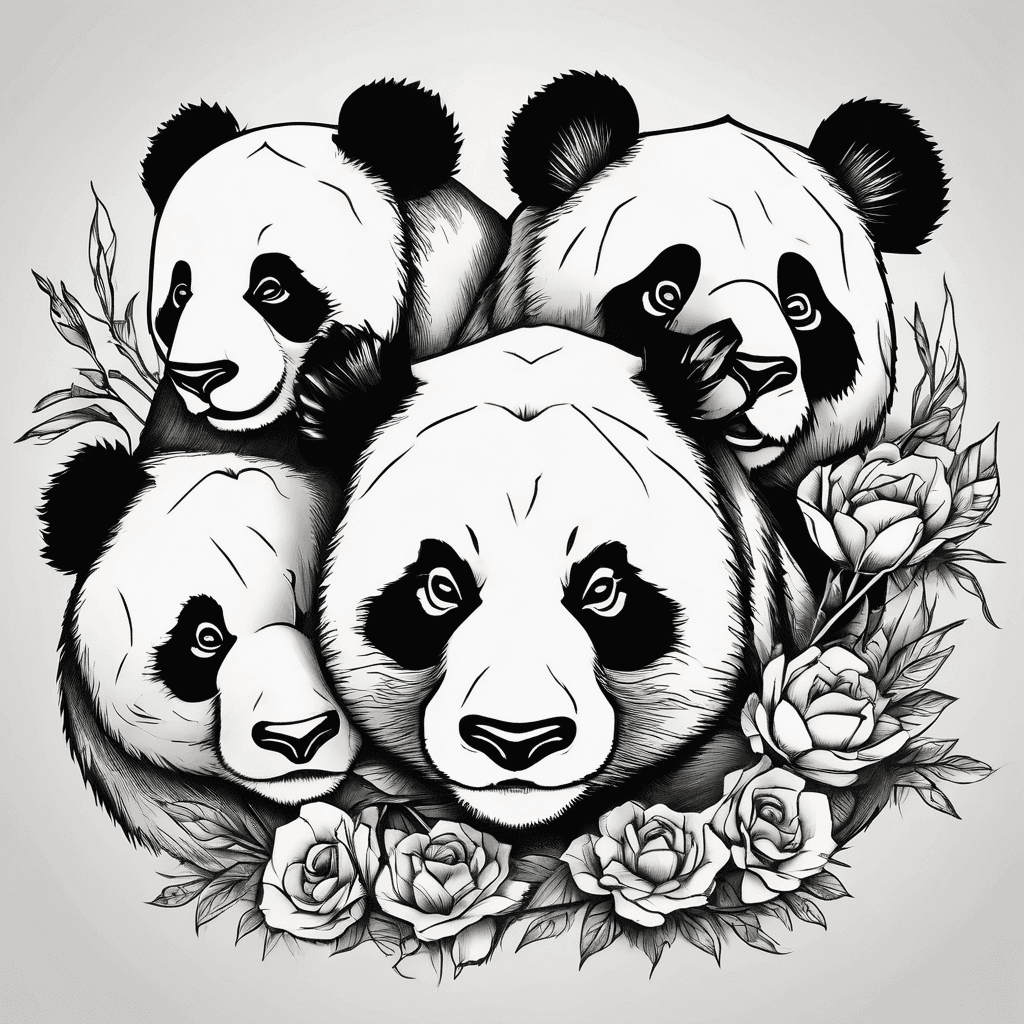 panda family