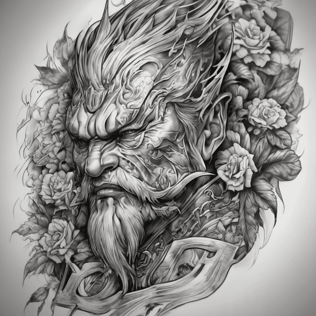 极简纹身设计，竖向构图，上臂D和Z字母紧密融合成竖向闭环，D在上Z在下，线条流畅不重叠，中心可选迷你小男孩剪影，Z中间延伸极细稻穗，D前端加迷你布口袋，所有元素紧凑不超出字母范围，风格质朴纯粹DZ复杂辨识度低点，纪念外公省吃俭用和外婆养育恩情，全部紧贴在一起。
