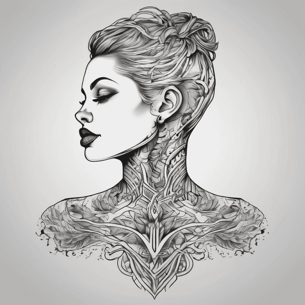 Neck tattoo
