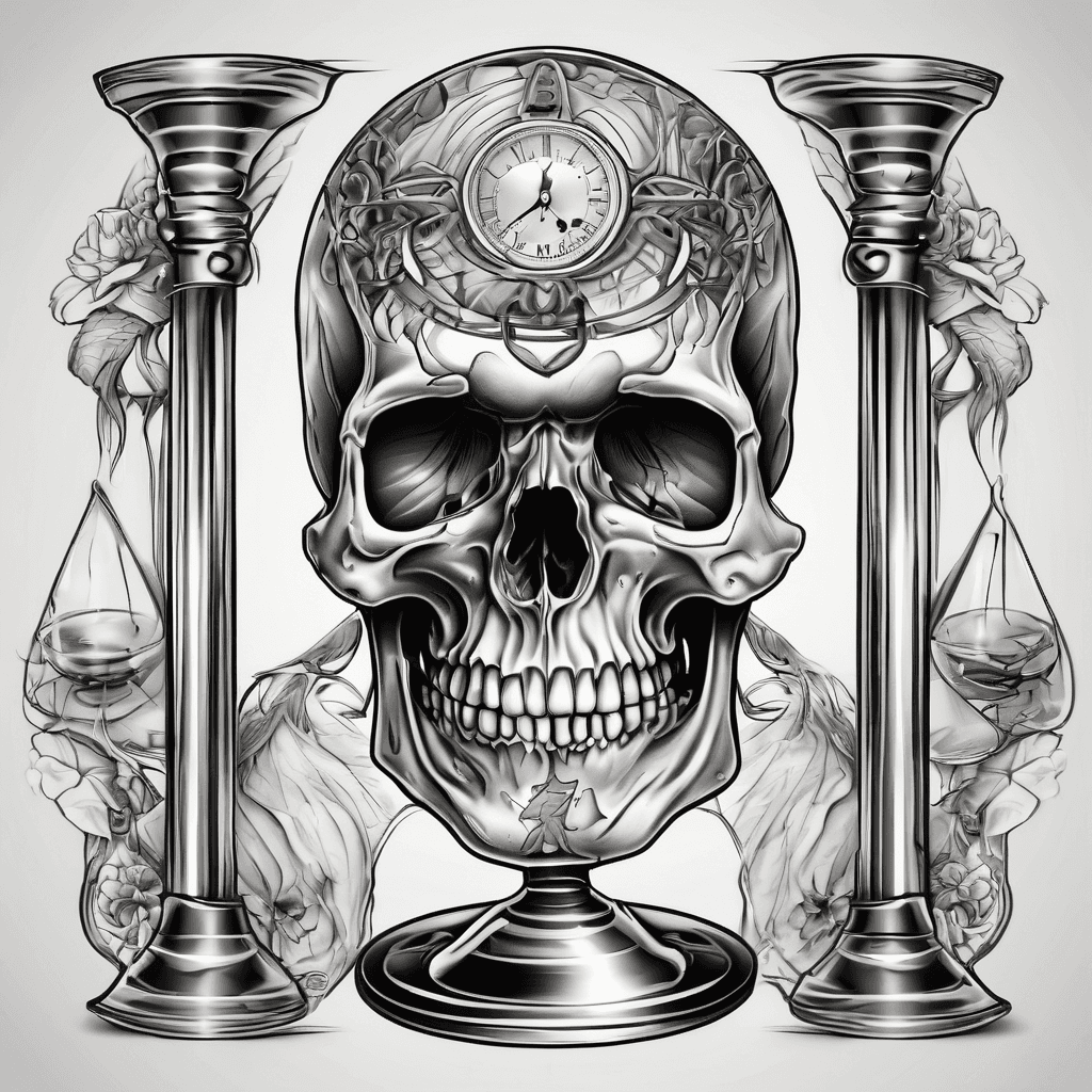 Skull hour glass 