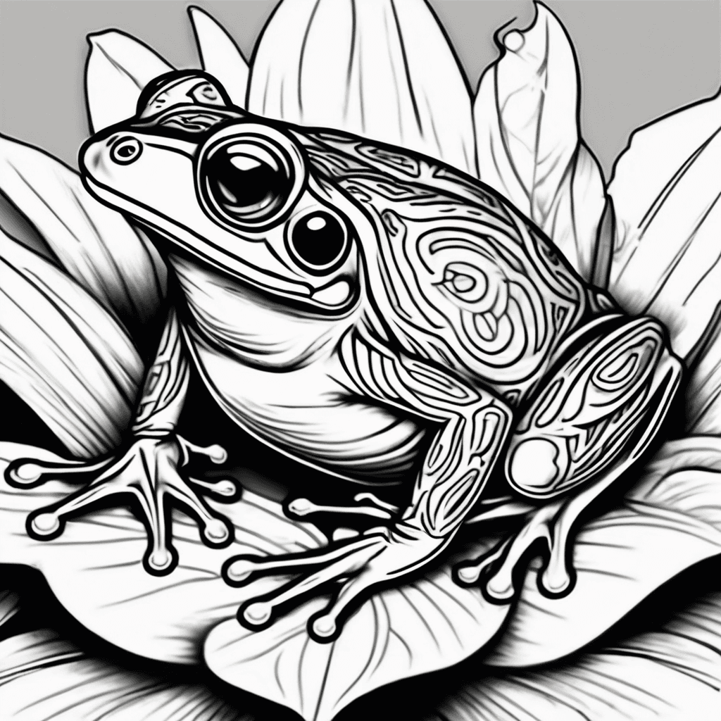 Fine line frog