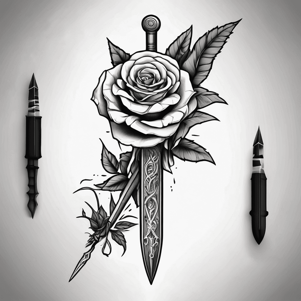 dagger and rose