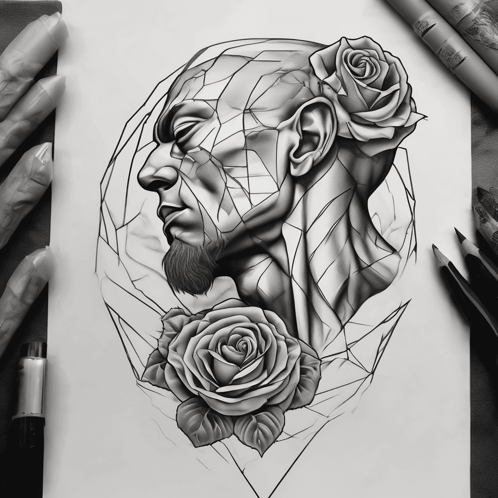 Atlas with a rose 