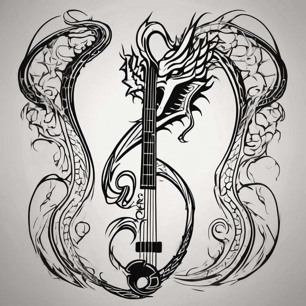 bass clef dragon