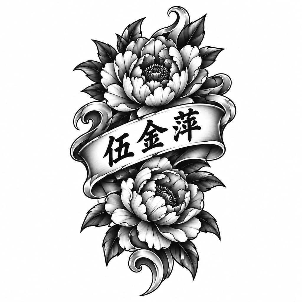 纹身名字伍金萍