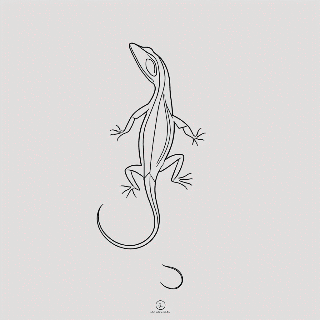 Lizard from the back 