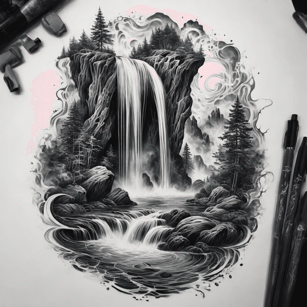 fine line waterfall