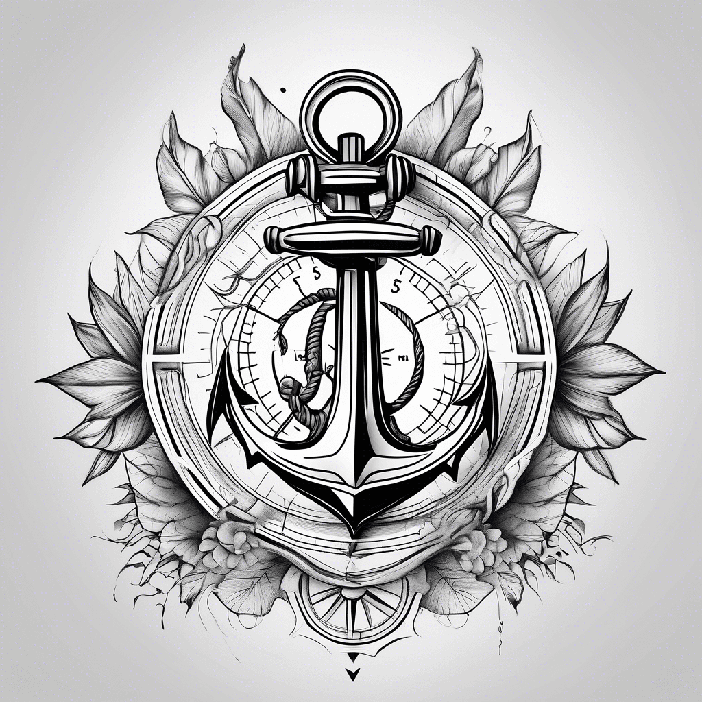 anchor and compass