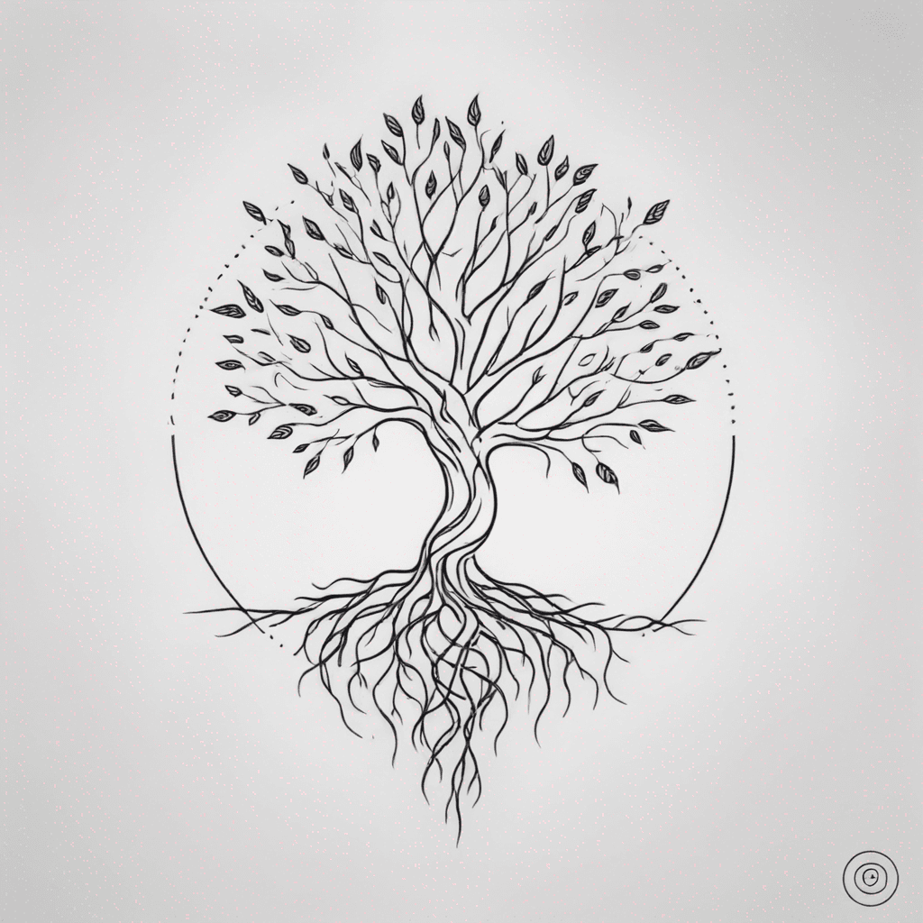 large tree with roots