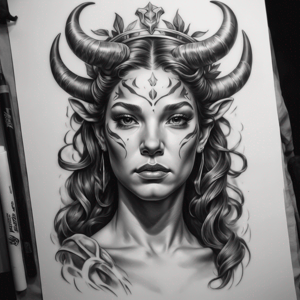 taurus woman portrait tiara
