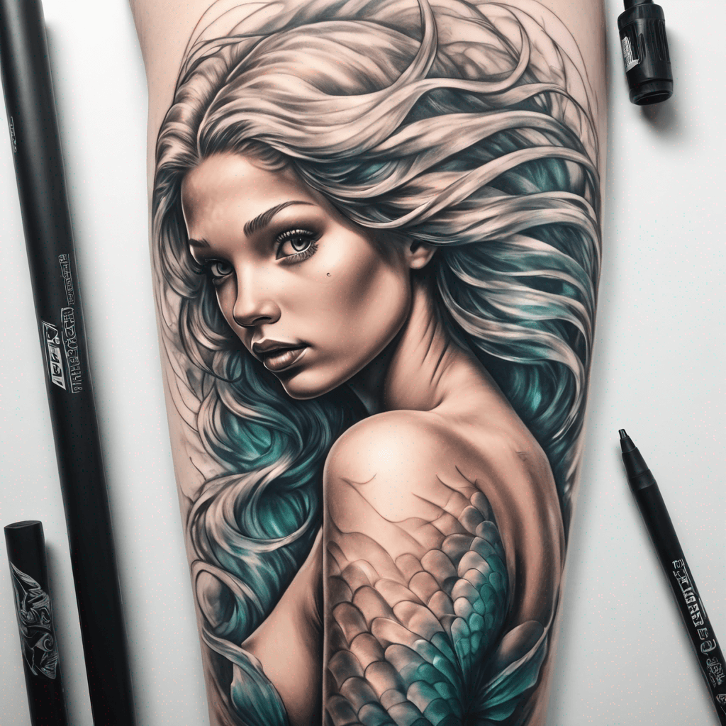 A naked mermaid