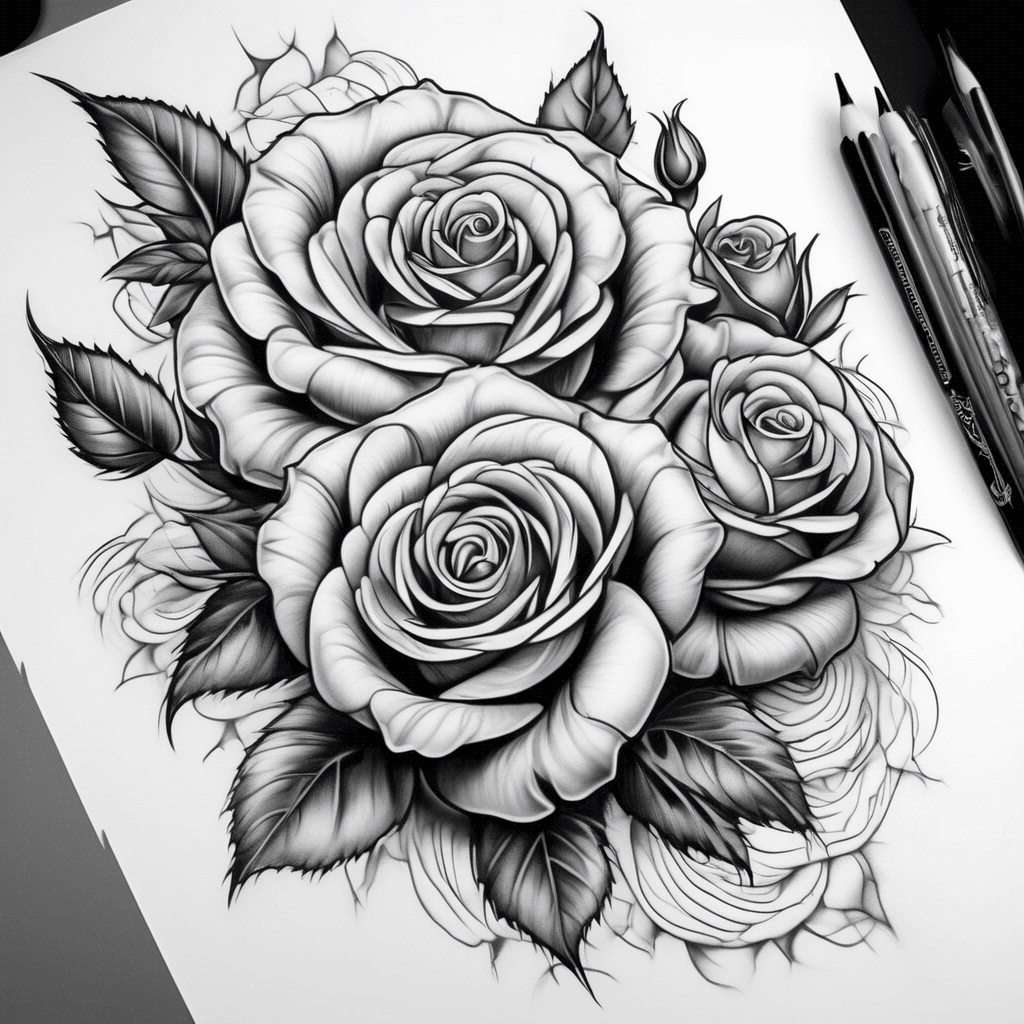 beautiful flourishing roses