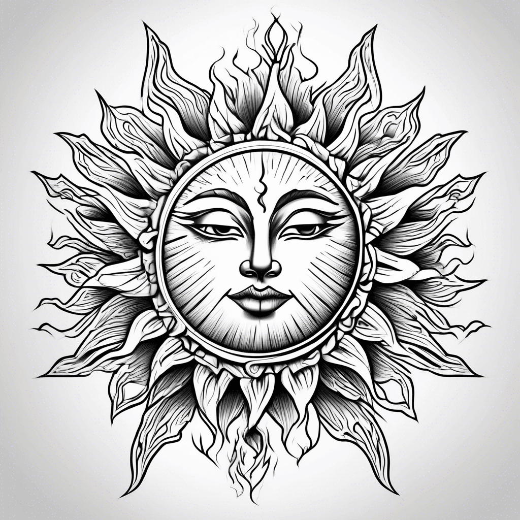 Sun tattoo