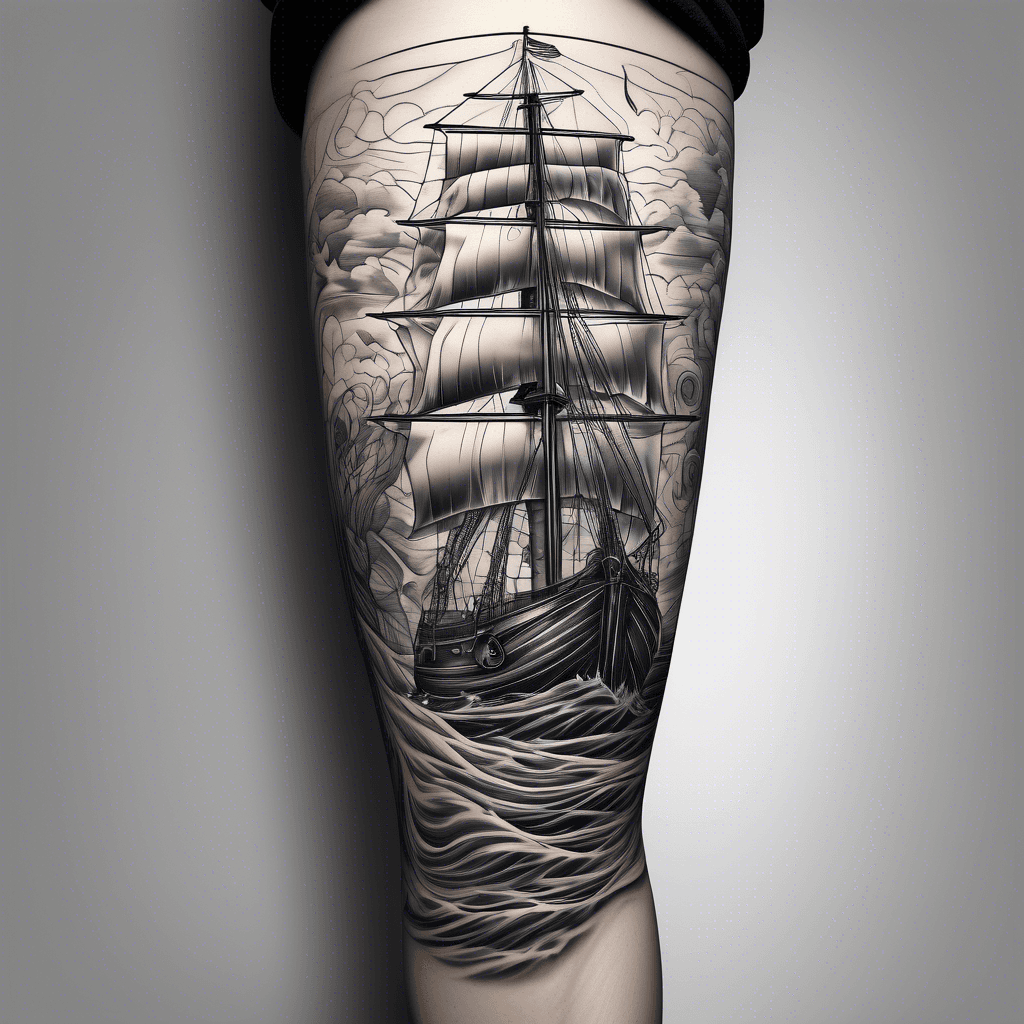 Nautical full leg sleeve 