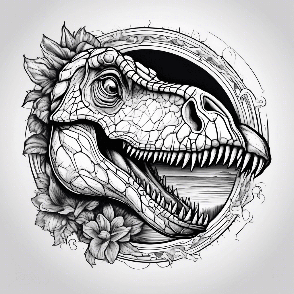 Black and white dinosaur