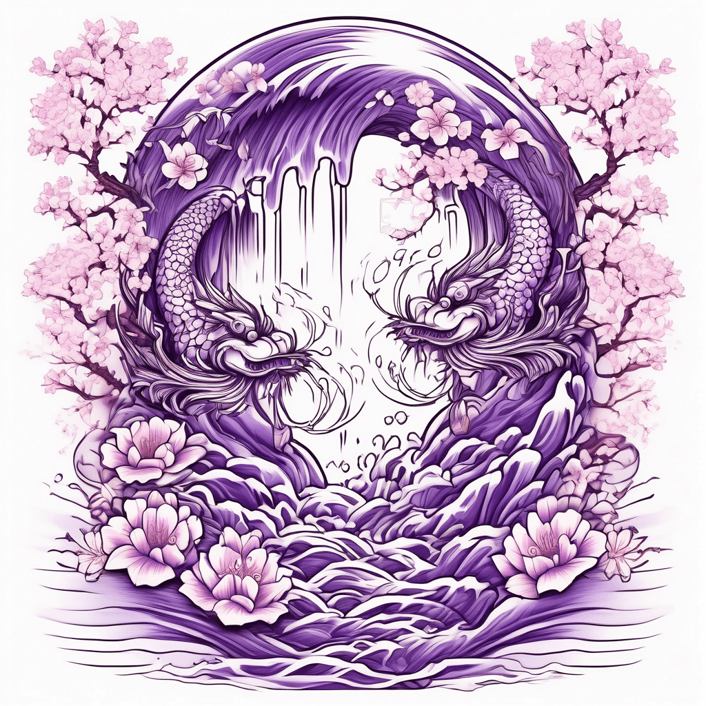 Purple heart  waterfall 