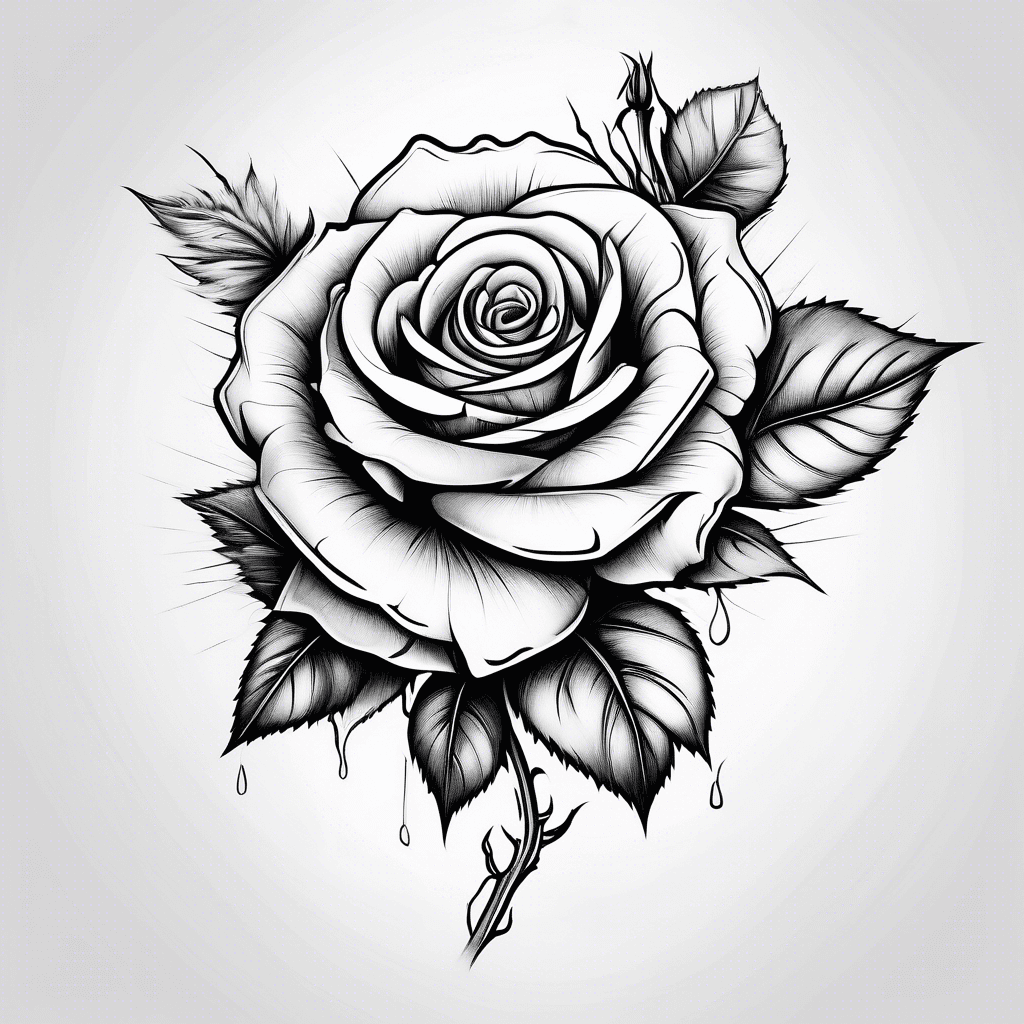Rose with stem