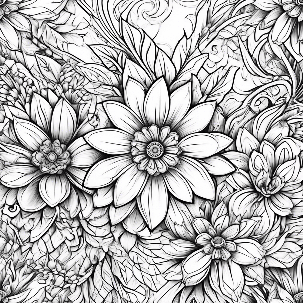 flowers with Tribal patterns