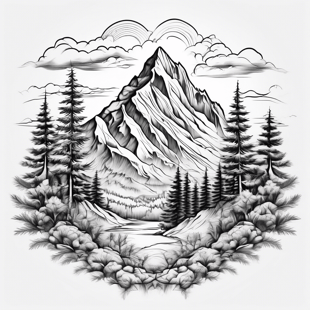 Big Sky Mountain with trees