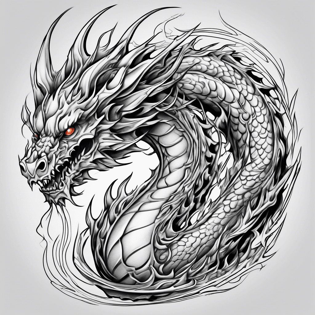 Simple flame dragon