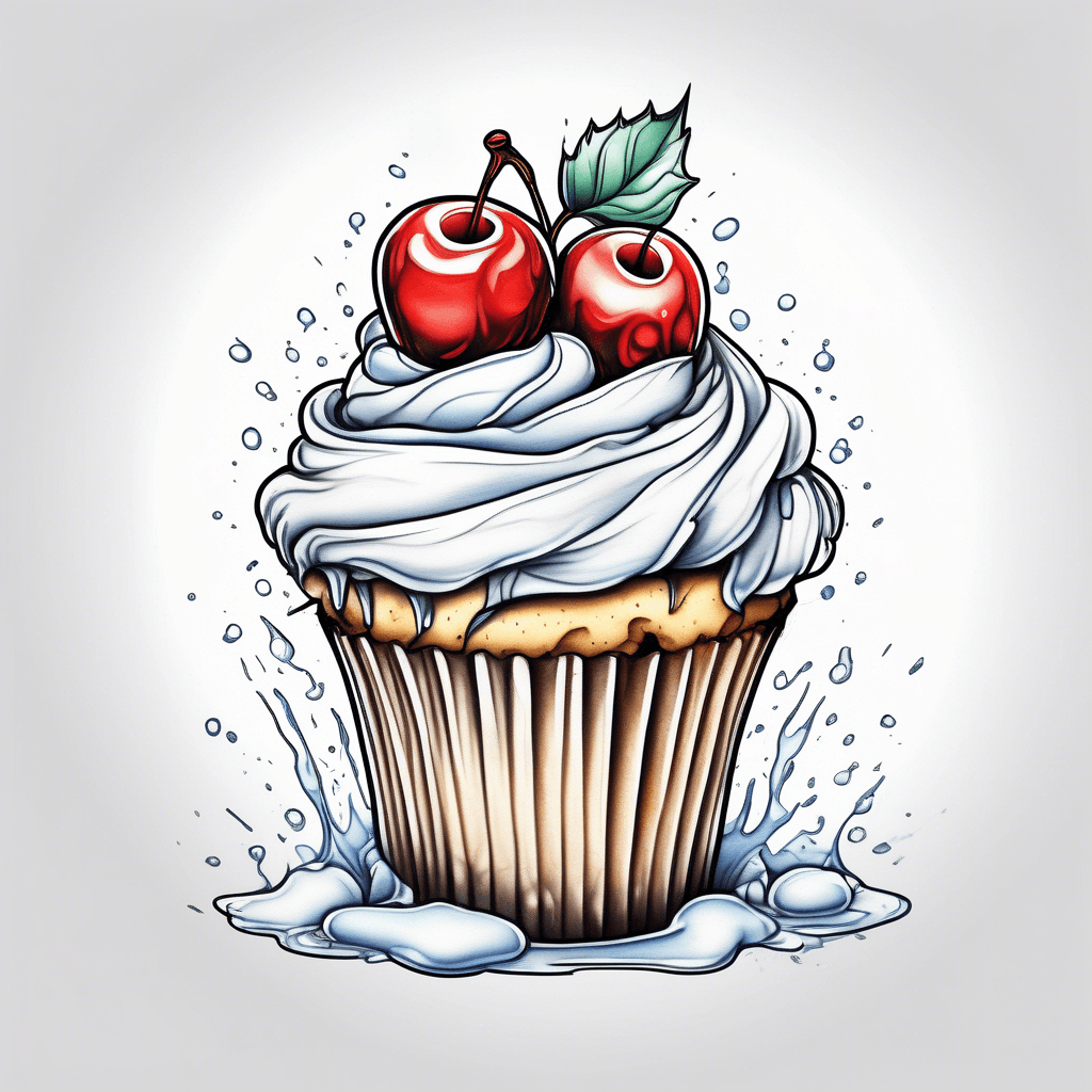Snow white inspired cupcake