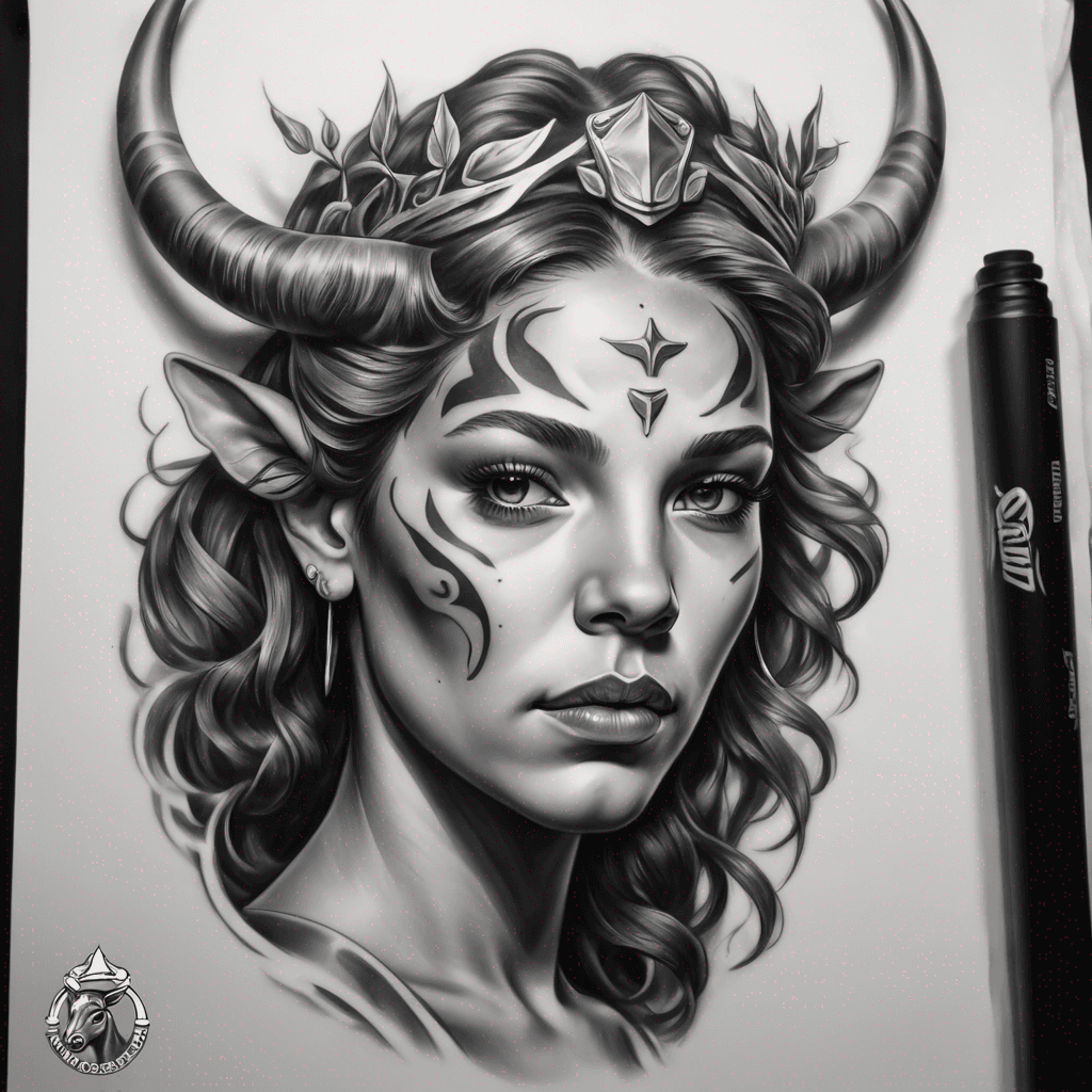 taurus woman portrait tiara