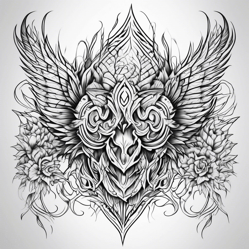 Black tattoo for back scar
