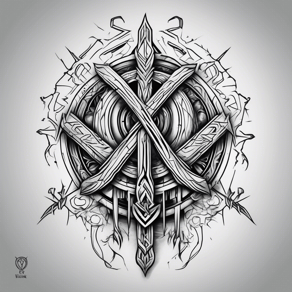 Viking rune crow ink 