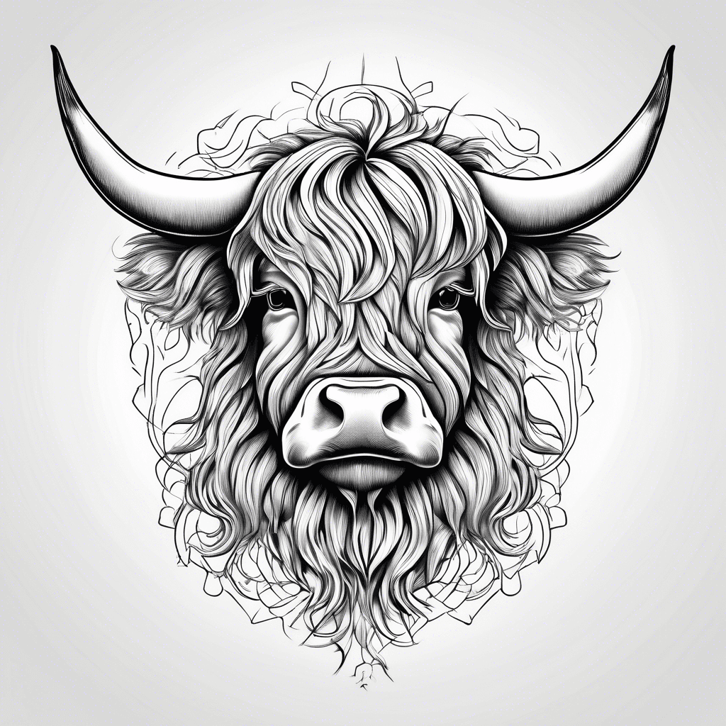 a highland cow head.