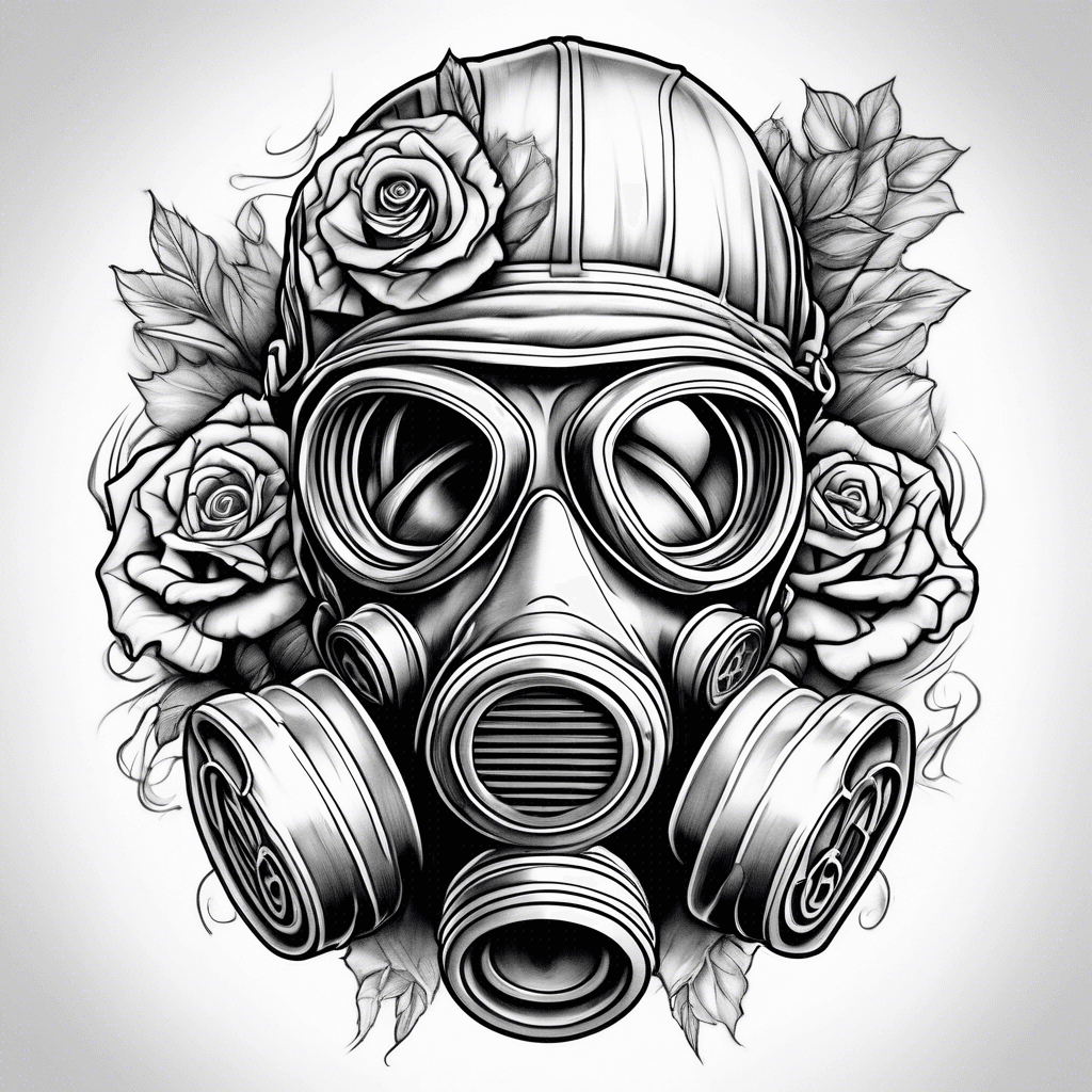 Gas mask in a spiral