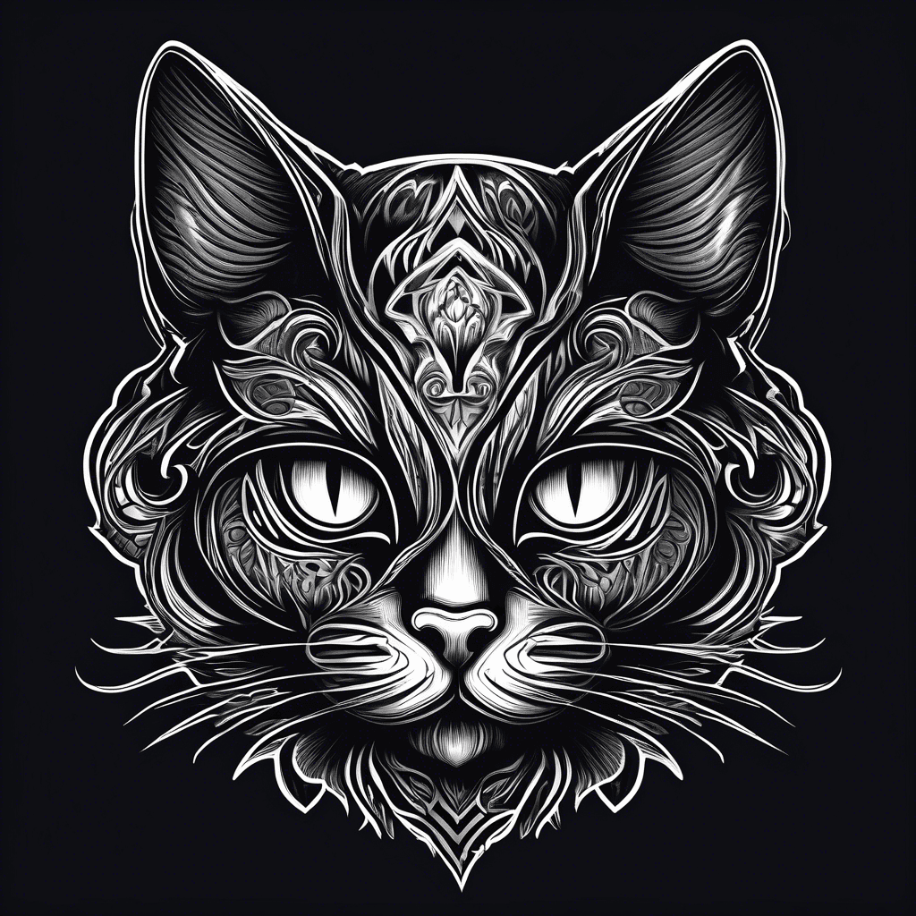 black cat face