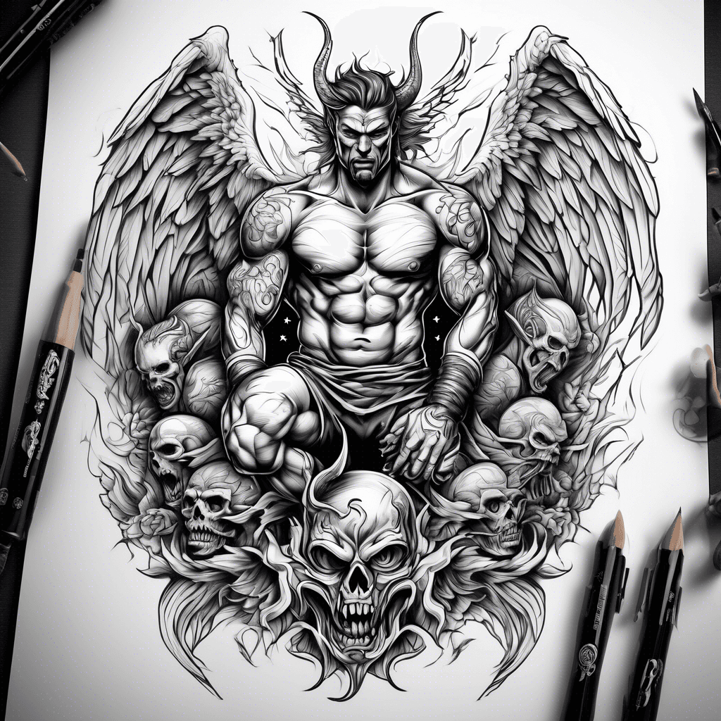 mma fighter demon and angels