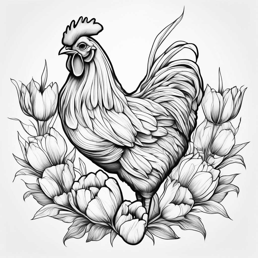 chicken power tulips