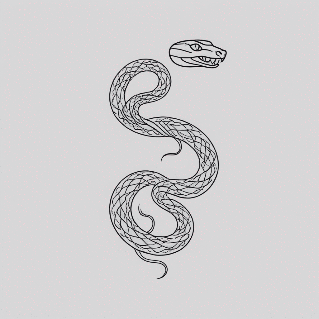 Coiled snake