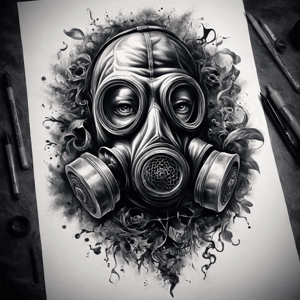 gas mask music line