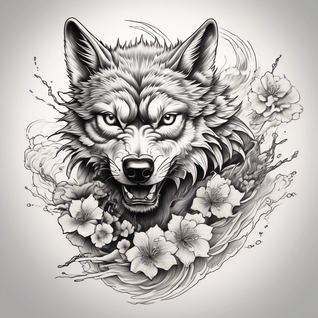 full running wolf