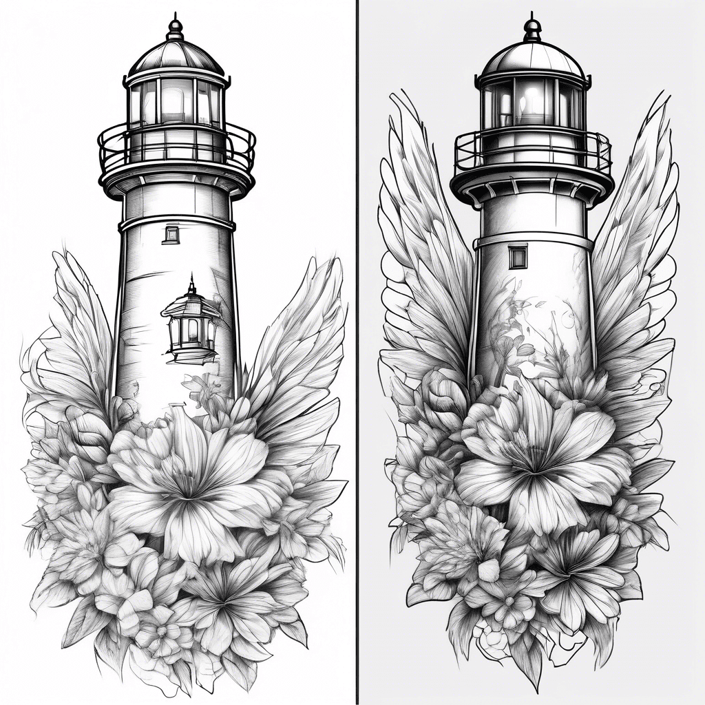 Lighthouse angel flowers