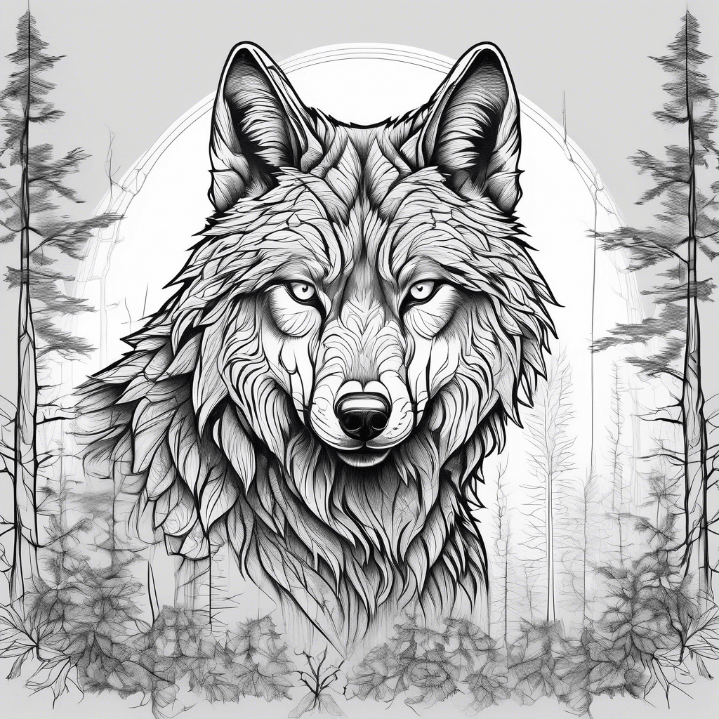 wolf in forest