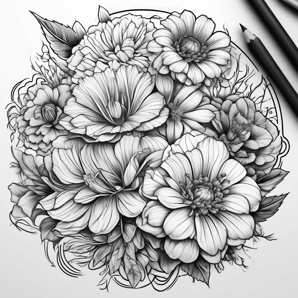 flowers, full circle