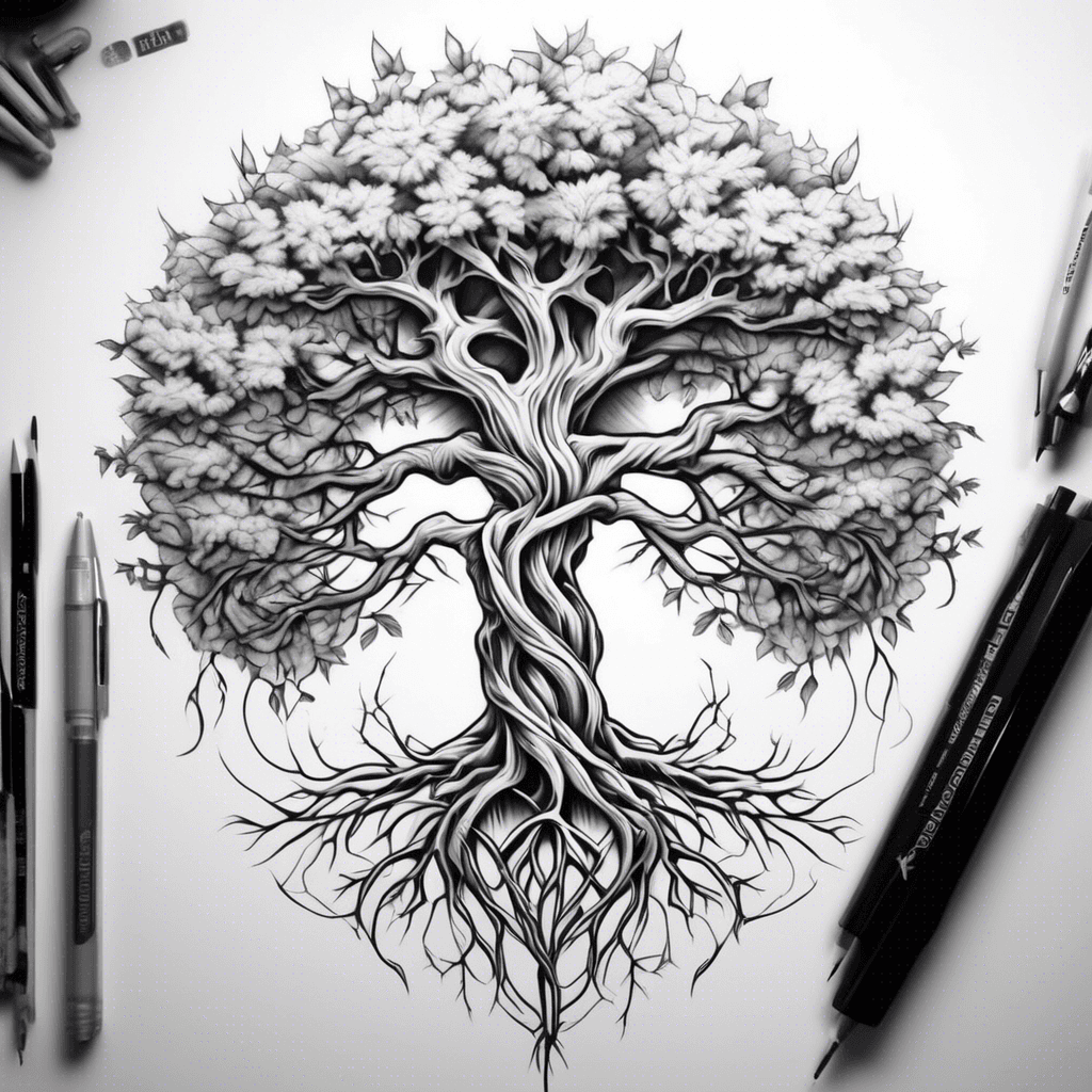 Tree with twisted roots 